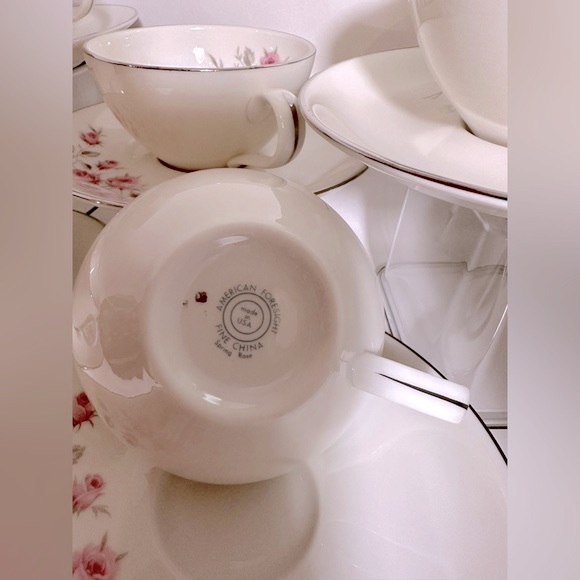 Spring Rose by AMERICAN FORESIGHT CUPS AND SAUCERS $12 each or 5 x $50 - Picture 6 of 7